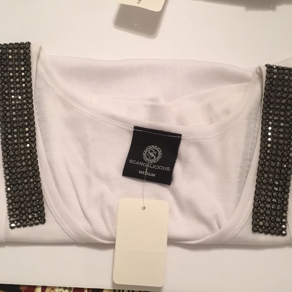 Scandalicious Tank Top with Black Crystals - Picture 7 of 8